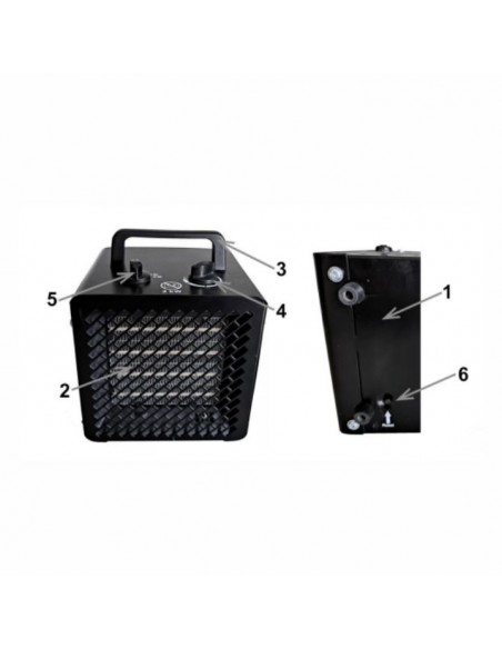 Nagrzewnica elektryczna z grzałką PTC NAC HE-2K-P-BG 2000W - Sprzęt warsztatowy Nagrzewnica elektryczna z grzałką PTC NAC HE-2K-P-BG 2000W 5905842520707 8