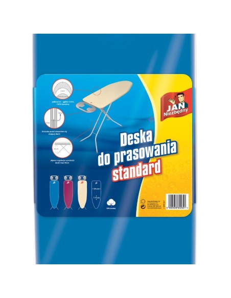 Niebieska deska do prasowania Standard 114x34cm Jan Niezbędny - Strona główna Niebieska deska do prasowania Standard 114x34cm Jan Niezbędny 5900536302621