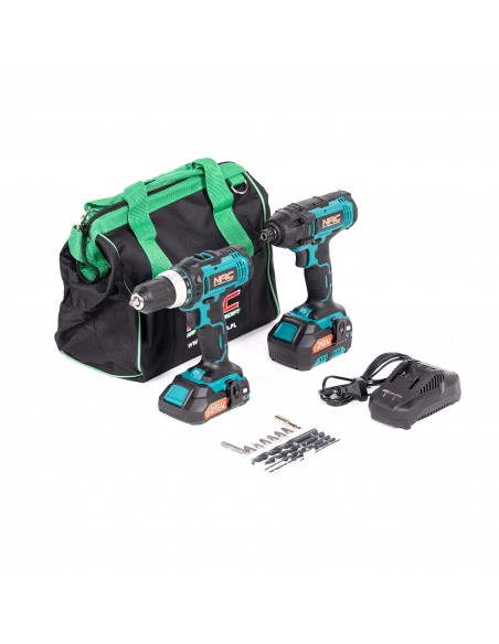 Zestaw akumulatorowa wkrętarka i zakrętak udarowy 2Ah 4Ah NAC CDB-ID-ST2-20V - Wiertarki i wkrętarki Zestaw akumulatorowa wkrętarka i zakrętak udarowy 2Ah 4Ah NAC CDB-ID-ST2-20V 5905842517622 2