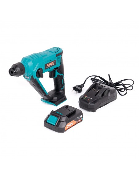 Akumulatorowa młotowiertarka zestaw z akumulatorem i ładowarką NAC HE-SDS-LI-ST-20V 5902490747173