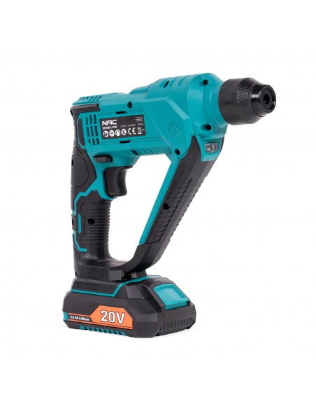 Akumulatorowa młotowiertarka zestaw z akumulatorem i ładowarką NAC HE-SDS-LI-ST-20V 5902490747173 3