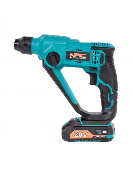 Akumulatorowa młotowiertarka zestaw z akumulatorem i ładowarką NAC HE-SDS-LI-ST-20V 5902490747173 5