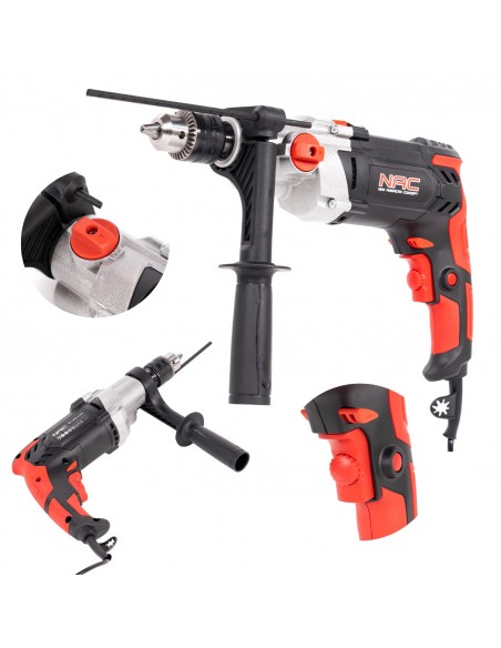 Dwubiegowa wiertarka udarowa NAC D-1200-2-GN 1200W 5905842517660