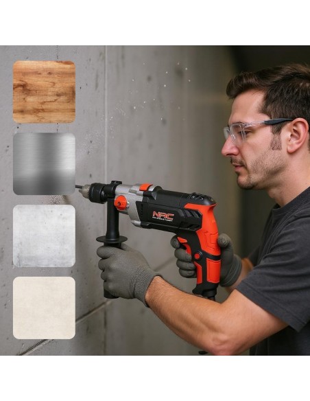 Dwubiegowa wiertarka udarowa NAC D-1200-2-GN 1200W 5905842517660 11