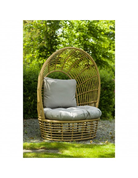 Technorattanowy fotel ogrodowy w stylu boho St. Louis Meven 115 × 82 × 144 cm - Fotele i leżaki Technorattanowy fotel ogrodowy w stylu boho St. Louis Meven 115 × 82 × 144 cm 5902490784864 2