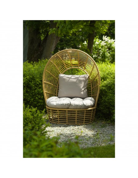 Technorattanowy fotel ogrodowy w stylu boho St. Louis Meven 115 × 82 × 144 cm - Fotele i leżaki Technorattanowy fotel ogrodowy w stylu boho St. Louis Meven 115 × 82 × 144 cm 5902490784864 5