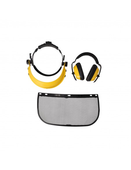 Przeciwodpryskowa przyłbica ochronna do koszenia z nausznikami ochronnymi NAC 5905842527546 2