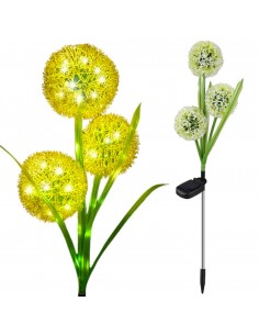 Ogrodowa lampa solarna wbijana z czujnikiem zmierzchu Kwiat czosnku Meven 5905842532298