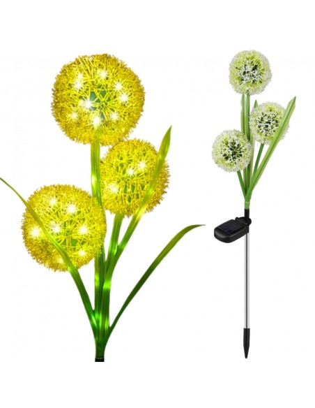 Ogrodowa lampa solarna wbijana z czujnikiem zmierzchu Kwiat czosnku Meven 5905842532298