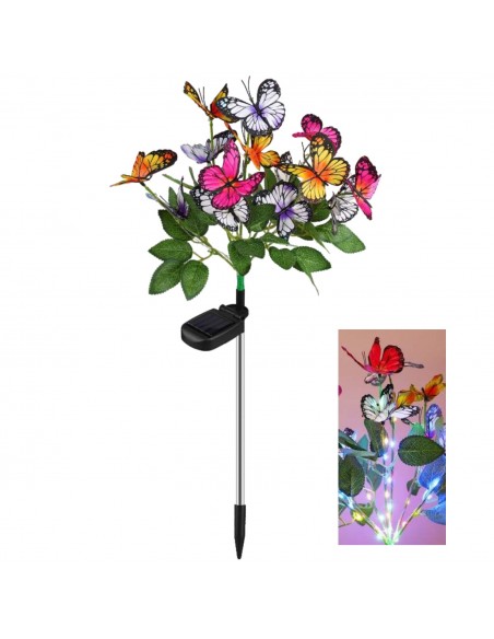 Ogrodowa lampa solarna wbijana z czujnikiem zmierzchu Bukiet motylków Meven 5905842532304 8