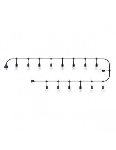 Girlanda ogrodowa świetlna o kolorze ciepłej bieli 20 m 20+2 żarówki Meven 5905842532311 3