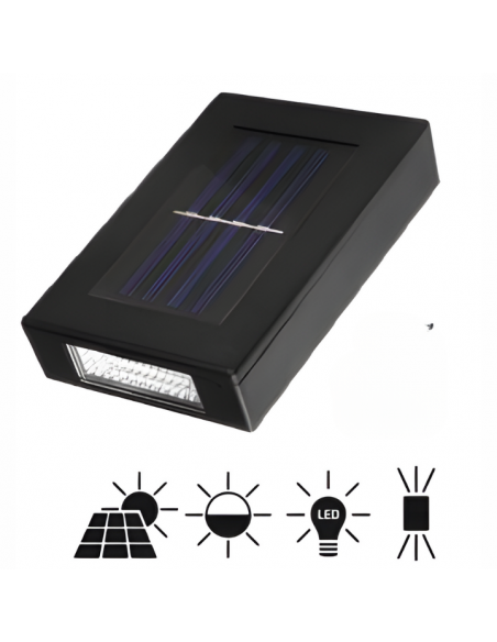 Ogrodowa lampa solarna ścienna z czujnikiem zmierzchu 4 LED 600 mAh Meven 5905842532212 5