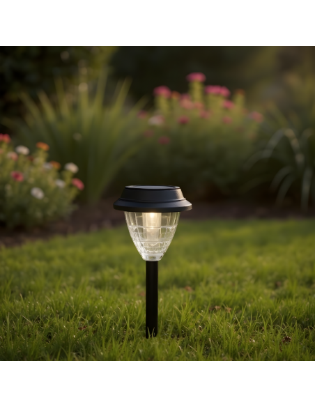 Ogrodowa lampa solarna wbijana z czujnikiem zmierzchu Mandala Meven 5905842532236 2