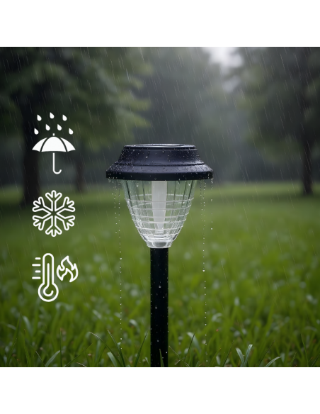 Ogrodowa lampa solarna wbijana z czujnikiem zmierzchu Mandala Meven 5905842532236 3