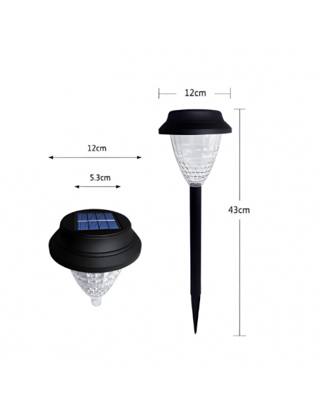 Ogrodowa lampa solarna wbijana z czujnikiem zmierzchu Mandala Meven 5905842532236 8