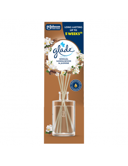 Dyfuzor z patyczkami zapachowymi Glade Sensual Sandalwood & Jasmine 50 ml 5000204395433