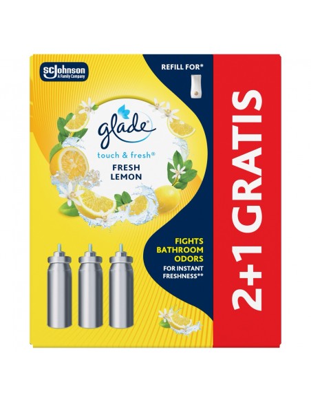 Zapas do automatycznego odświeżacza powietrza Glade Fresh Lemon 2+1 5000204778861