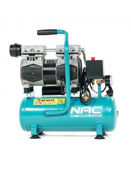 Ręczny kompresor bezolejowy cichy 9 litrów, 600W, 0,8HP MA-OF-SLH-09L-0.8 5905842515666