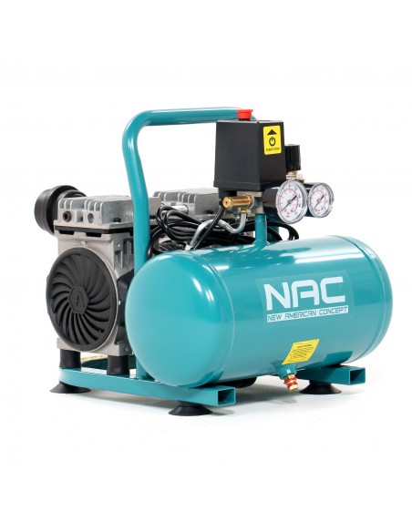 Kompresor bezolejowy ręczny 6 litrów, 600W, 0,8HP MA-OF-SLH-06L-0.8 5905842515659 2