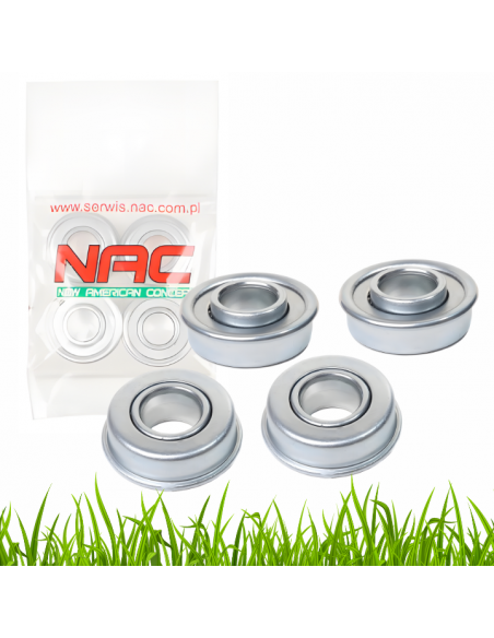 Zestaw wzmocnionych łożysk kół kosiarki 12,7 mm NAC 4 szt. 5902490762671