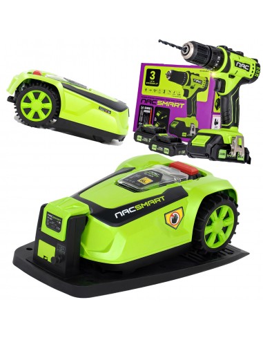 Zestaw NAC SMART: Robot koszący 22 cm + Wiertarko-wkrętarka akumulatorowa z udarem 5905842525719