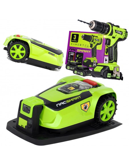 Zestaw NAC SMART: Robot koszący 22 cm + Wiertarko-wkrętarka akumulatorowa z udarem 5905842525719