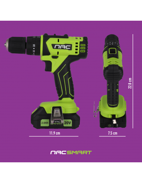 Zestaw NAC SMART: Robot koszący 22 cm + Wiertarko-wkrętarka akumulatorowa z udarem 5905842525719 8