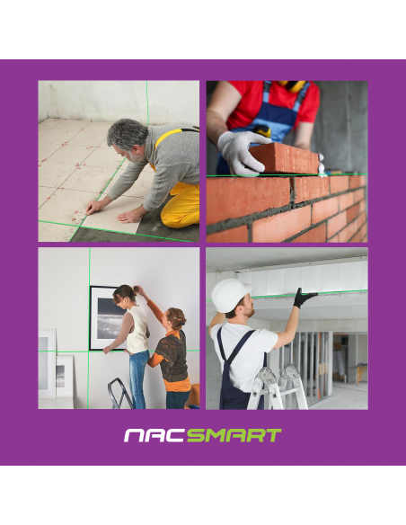 Zestaw NAC SMART: Poziomica laserowa 4D 16 linii z akcesoriami + Statyw, trójnóg 100 cm 5905842528192 10