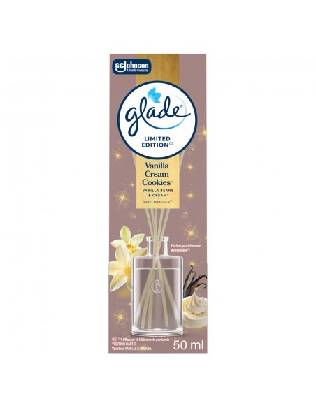 Zimowe patyczki zapachowe, odświeżacz powietrza Glade Vanilla Cream Cookies 50 ml 5000204412260