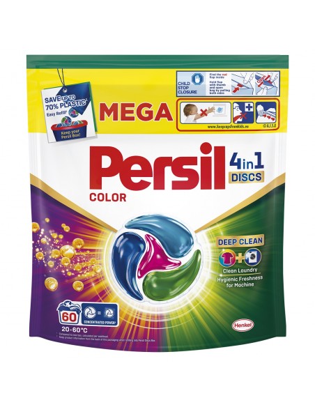 Kapsułki do prania kolorów Persil Deep Clean Discs 4w1 Color, 60 prań 9000101830880