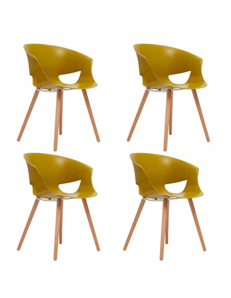 Ergonomiczne krzesła skandynawskie Belezzo Meven 4 szt. 5902490787339