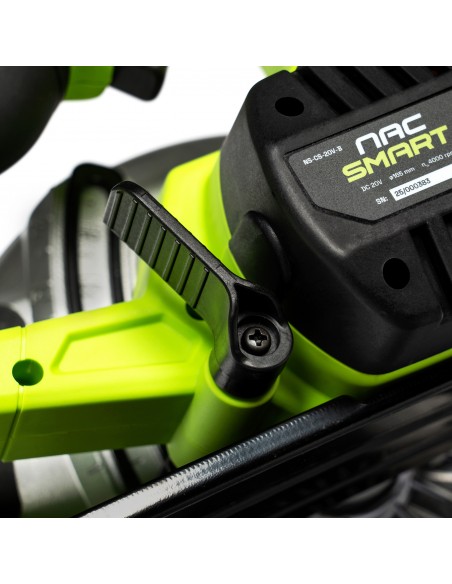 Akumulatorowa piła tarczowa ręczna 165 mm NAC SMART NS-CS-20V-B Body bez baterii 5905842532083 6