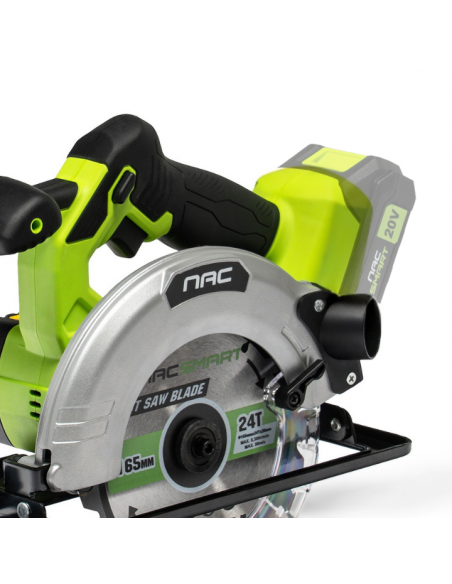 Akumulatorowa piła tarczowa ręczna 165 mm NAC SMART NS-CS-20V-B Body bez baterii 5905842532083 12