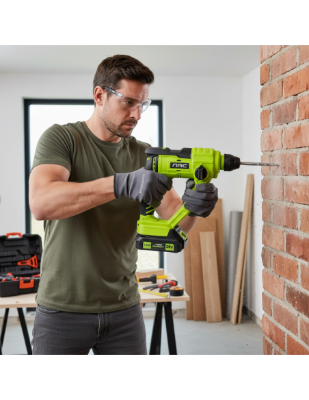 Mocna młotowiertarka udarowa 1,5 J NAC SMART NS-RH-20V-B, Body bez baterii 5905842532069 13