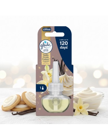 Zimowy wkład do elektrycznego odświeżacza powietrza Glade Vanilla Cream Cookies 20 ml - Odświeżacze elektryczne Zimowy wkład do elektrycznego odświeżacza powietrza Glade Vanilla Cream Cookies 20 ml 5000204416169 4