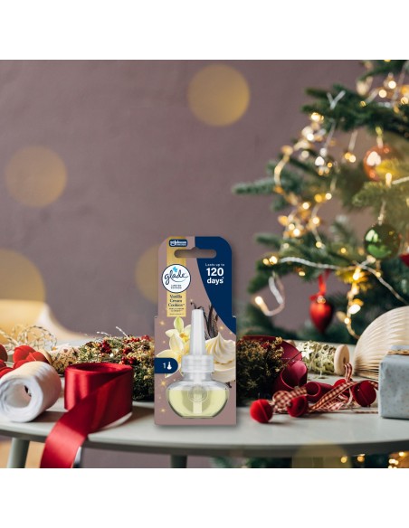 Zimowy wkład do elektrycznego odświeżacza powietrza Glade Vanilla Cream Cookies 20 ml - Odświeżacze elektryczne Zimowy wkład do elektrycznego odświeżacza powietrza Glade Vanilla Cream Cookies 20 ml 5000204416169 5
