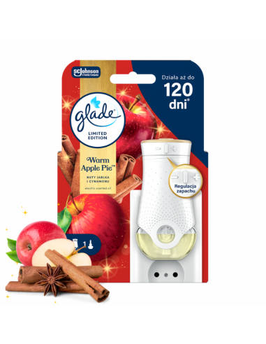 Elektryczny odświeżacz powietrza z jesiennym wkładem Glade Warm Apple Pie 20 ml - Odświeżacze elektryczne Elektryczny odświeżacz powietrza z jesiennym wkładem Glade Warm Apple Pie 20 ml 5000204415957