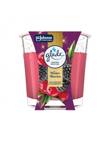 Zimowa świeca zapachowa Glade Winter Berries 112 g - Świece zapachowe Zimowa świeca zapachowa Glade Winter Berries 112 g 5000204414875 2