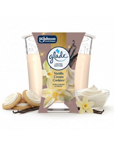 Zimowa świeca zapachowa Glade Vanilla Cream Cookies 112 g - Świece zapachowe Zimowa świeca zapachowa Glade Vanilla Cream Cookies 112 g 5000204414905