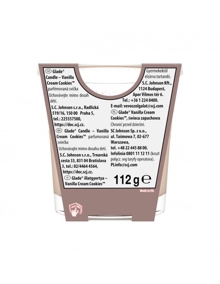 Zimowa świeca zapachowa Glade Vanilla Cream Cookies 112 g - Świece zapachowe Zimowa świeca zapachowa Glade Vanilla Cream Cookies 112 g 5000204414905 3