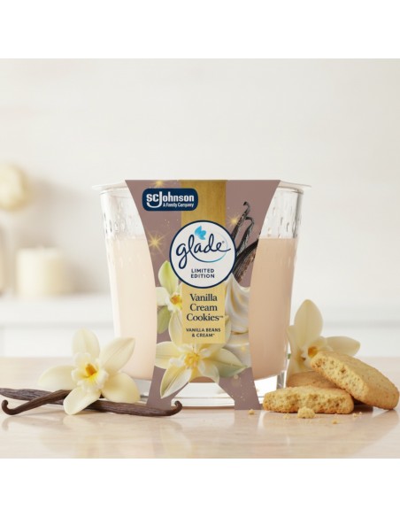 Zimowa świeca zapachowa Glade Vanilla Cream Cookies 112 g - Świece zapachowe Zimowa świeca zapachowa Glade Vanilla Cream Cookies 112 g 5000204414905 7