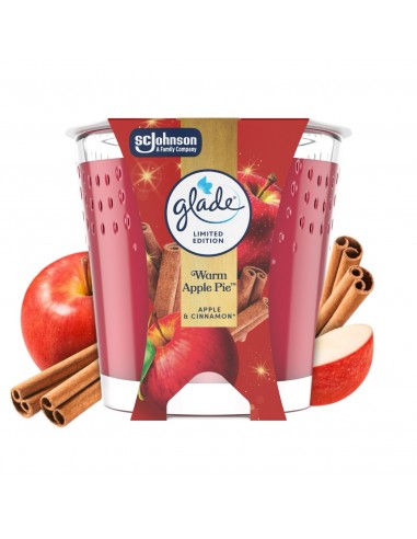 Jesienna świeca zapachowa Glade Warm Apple Pie 112 g - Świece zapachowe Jesienna świeca zapachowa Glade Warm Apple Pie 112 g 5000204414844