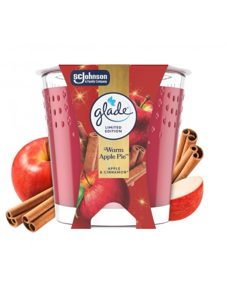 Jesienna świeca zapachowa Glade Warm Apple Pie 112 g - Świece zapachowe Jesienna świeca zapachowa Glade Warm Apple Pie 112 g 5000204414844