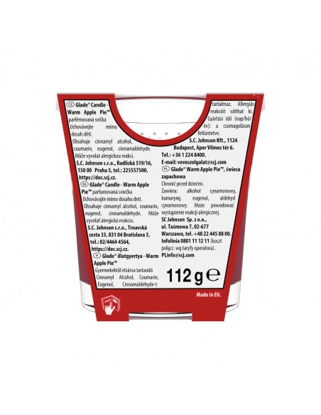Jesienna świeca zapachowa Glade Warm Apple Pie 112 g - Świece zapachowe Jesienna świeca zapachowa Glade Warm Apple Pie 112 g 5000204414844 7