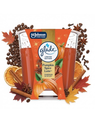 Świeca zapachowa na jesień Glade Pumpkin Spice Latte 112 g - Świece zapachowe Świeca zapachowa na jesień Glade Pumpkin Spice Latte 112 g 5000204414936