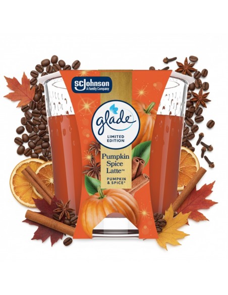 Świeca zapachowa na jesień Glade Pumpkin Spice Latte 112 g - Świece zapachowe Świeca zapachowa na jesień Glade Pumpkin Spice Latte 112 g 5000204414936