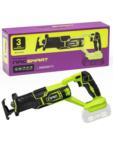 Akumulatorowa piła szablasta NAC SMART NS-RS-20V-B, Body bez baterii 5905842532106