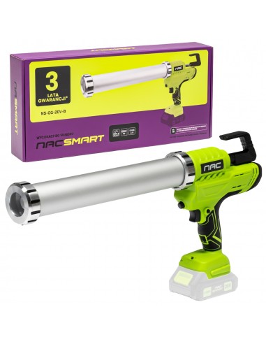 Akumulatorowy pistolet do silikonu NAC SMART NS-GG-20V-B, Body bez baterii - Budowa i remont Akumulatorowy pistolet do silikonu NAC SMART NS-GG-20V-B, Body bez baterii 5905842532090