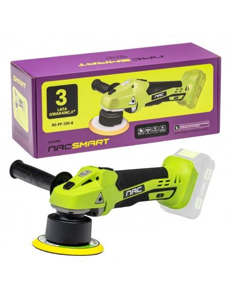 Akumulatorowa polerka samochodowa 125 mm NAC SMART NS-PP-20V-B, Body bez baterii 5905842532151