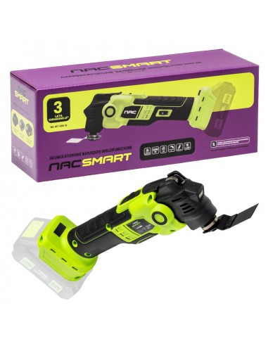 Akumulatorowe narzędzie wielofunkcyjne, multitool NAC SMART NS-MT-20V-B, Body bez baterii 5905842532076